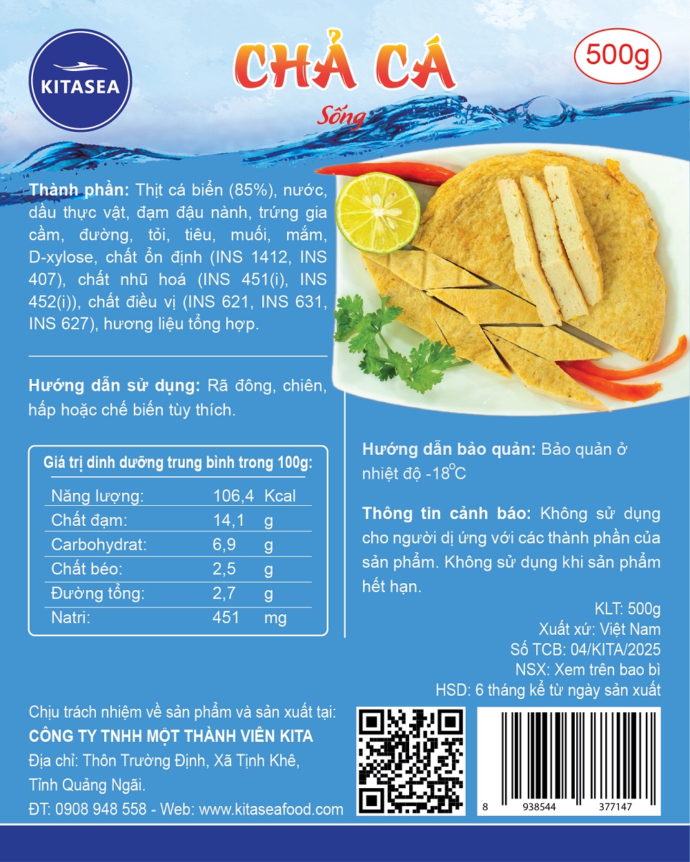 NHÃN CHẢ CÁ BIỂN SỐNG